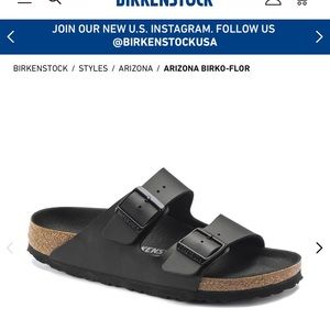 NEW Birkenstock Arizona Birko-Flor Black with Black Footbed 36N